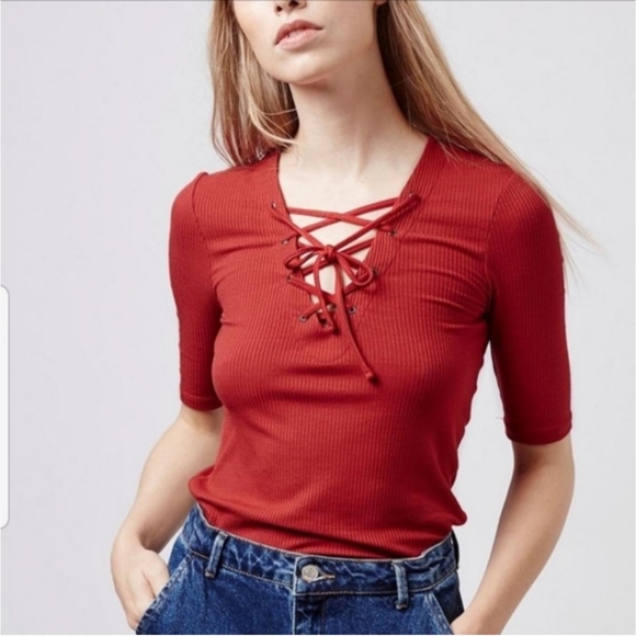 Topshop - White T-shirt - UK 2 - Picture 1 of 7